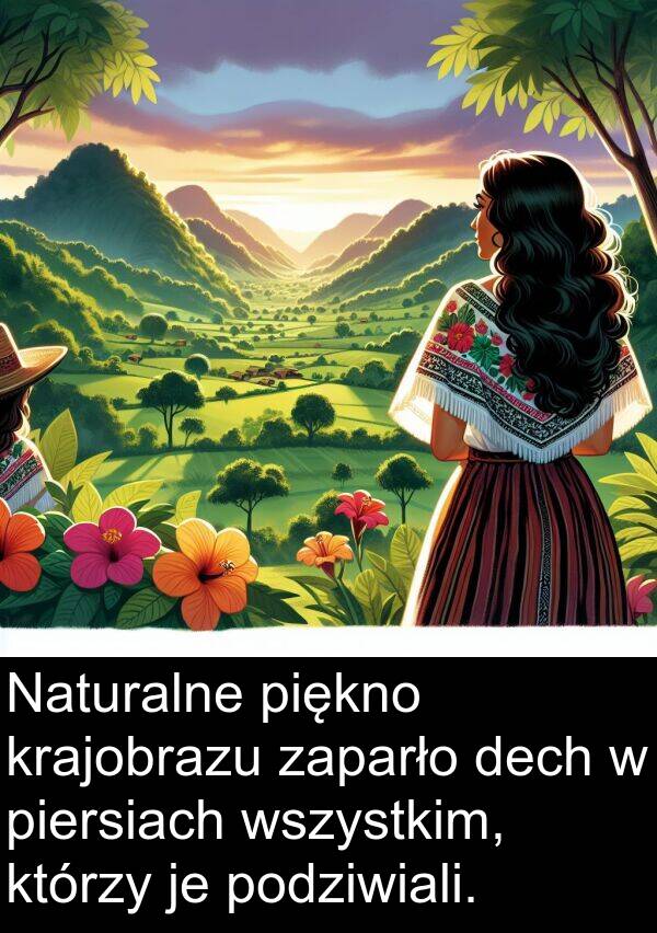 krajobrazu: Naturalne piękno krajobrazu zaparło dech w piersiach wszystkim, którzy je podziwiali.