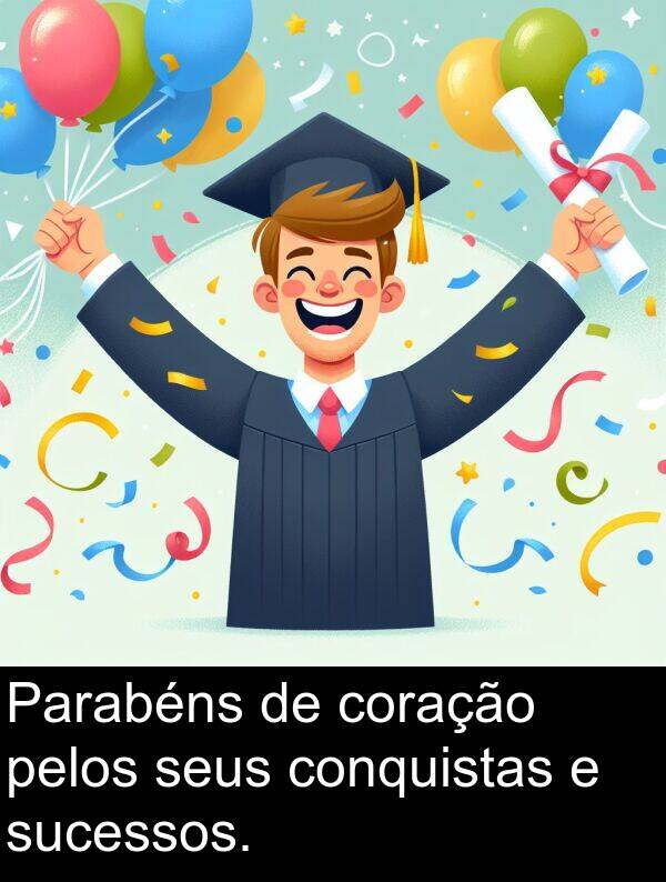 pelos: Parabéns de coração pelos seus conquistas e sucessos.