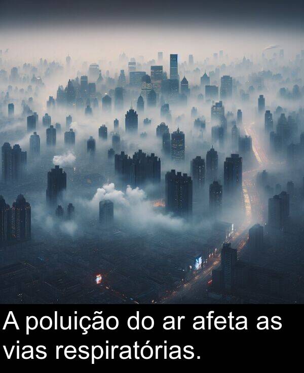 vias: A poluição do ar afeta as vias respiratórias.