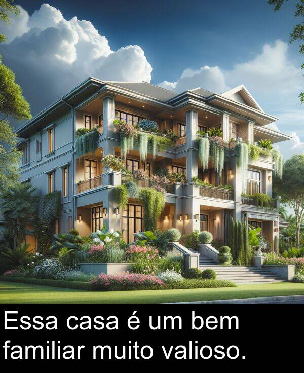 bem: Essa casa é um bem familiar muito valioso.