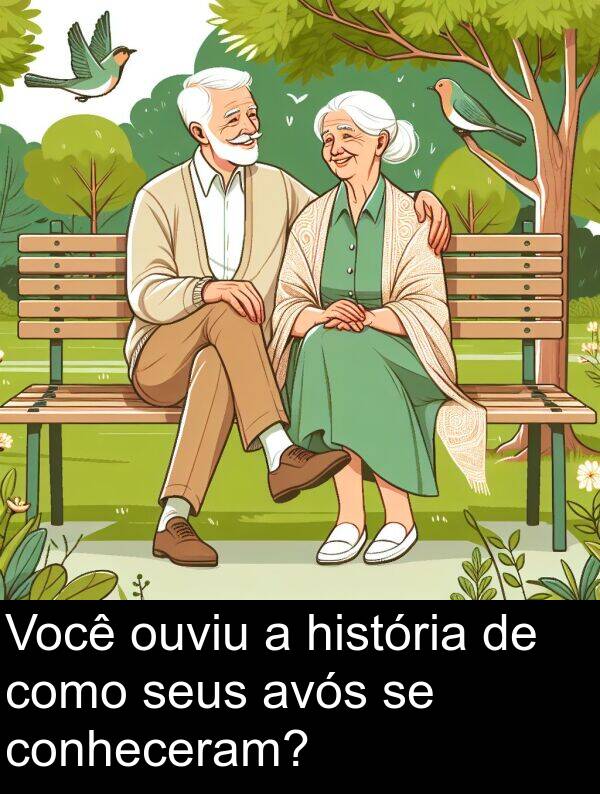 história: Você ouviu a história de como seus avós se conheceram?