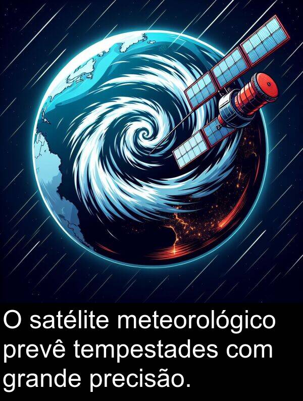 satélite: O satélite meteorológico prevê tempestades com grande precisão.