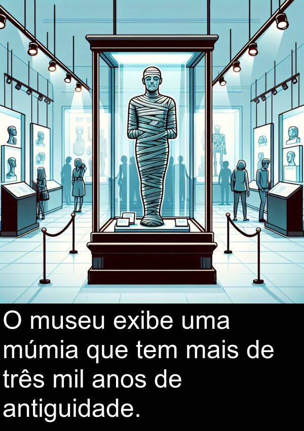 três: O museu exibe uma múmia que tem mais de três mil anos de antiguidade.