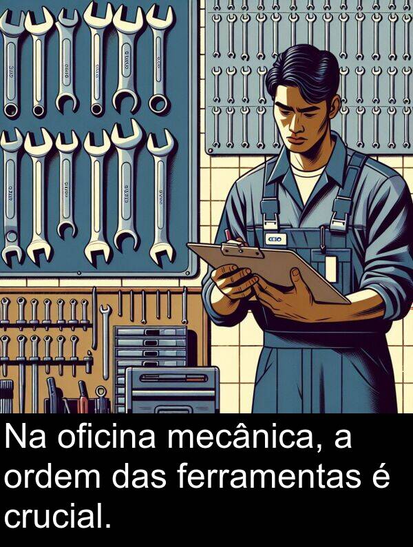 das: Na oficina mecânica, a ordem das ferramentas é crucial.