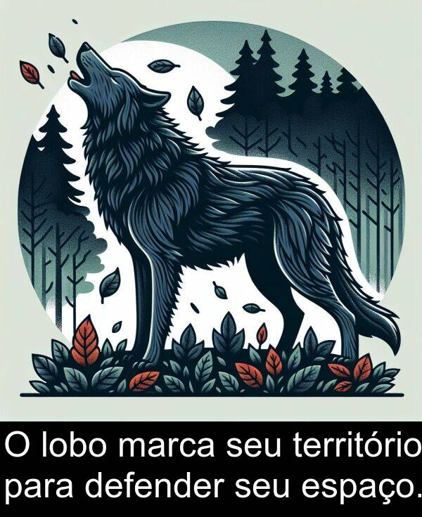 defender: O lobo marca seu território para defender seu espaço.