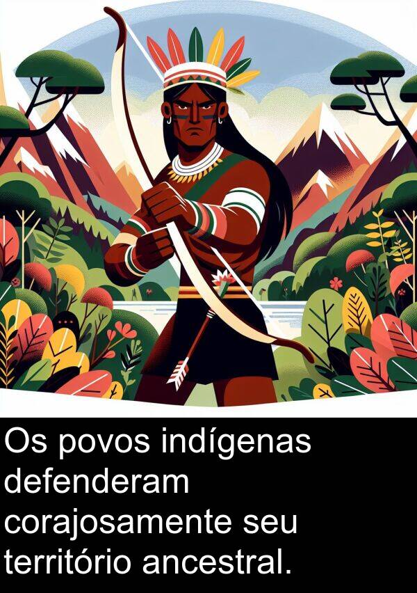 defenderam: Os povos indígenas defenderam corajosamente seu território ancestral.