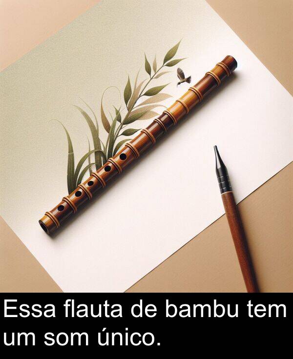 bambu: Essa flauta de bambu tem um som único.