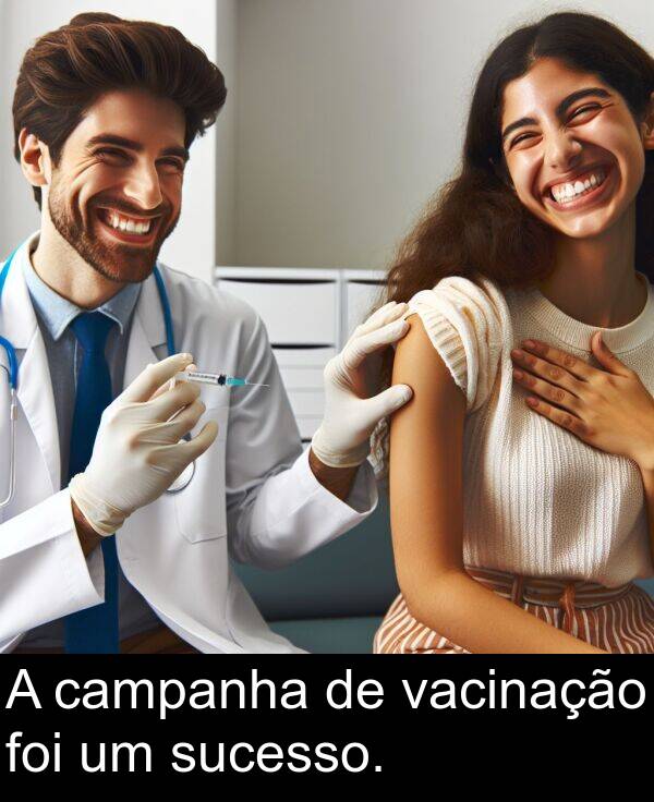 vacinação: A campanha de vacinação foi um sucesso.