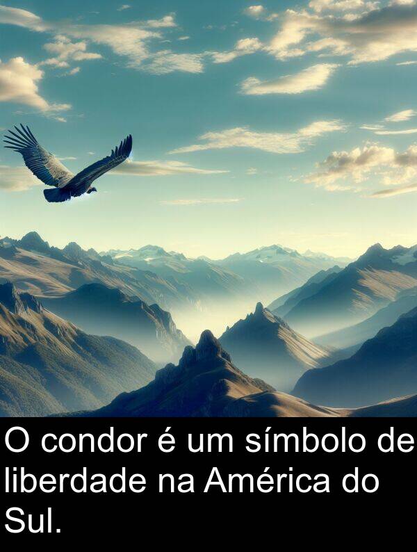 liberdade: O condor é um símbolo de liberdade na América do Sul.