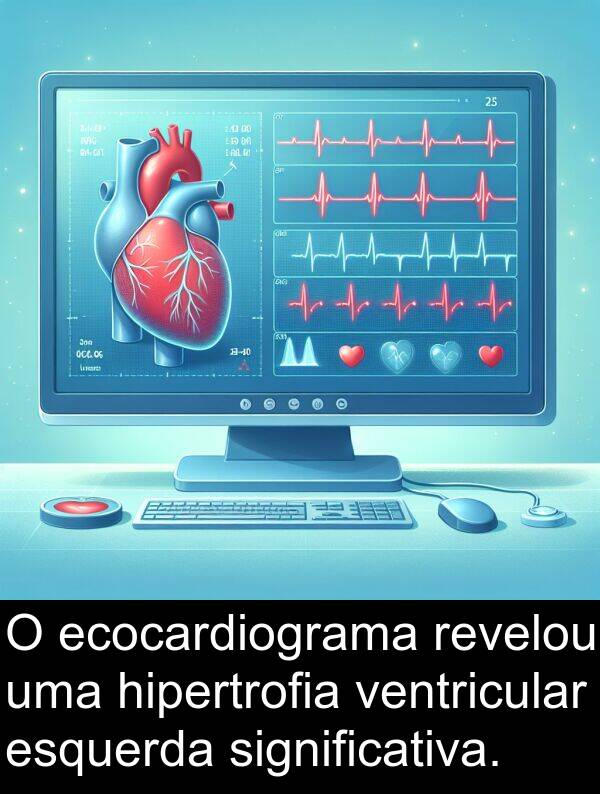 significativa: O ecocardiograma revelou uma hipertrofia ventricular esquerda significativa.