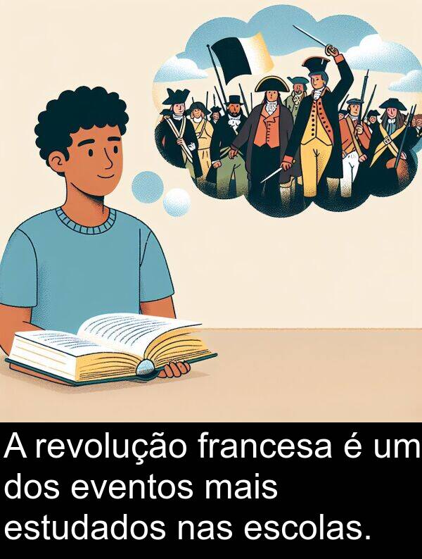 nas: A revolução francesa é um dos eventos mais estudados nas escolas.