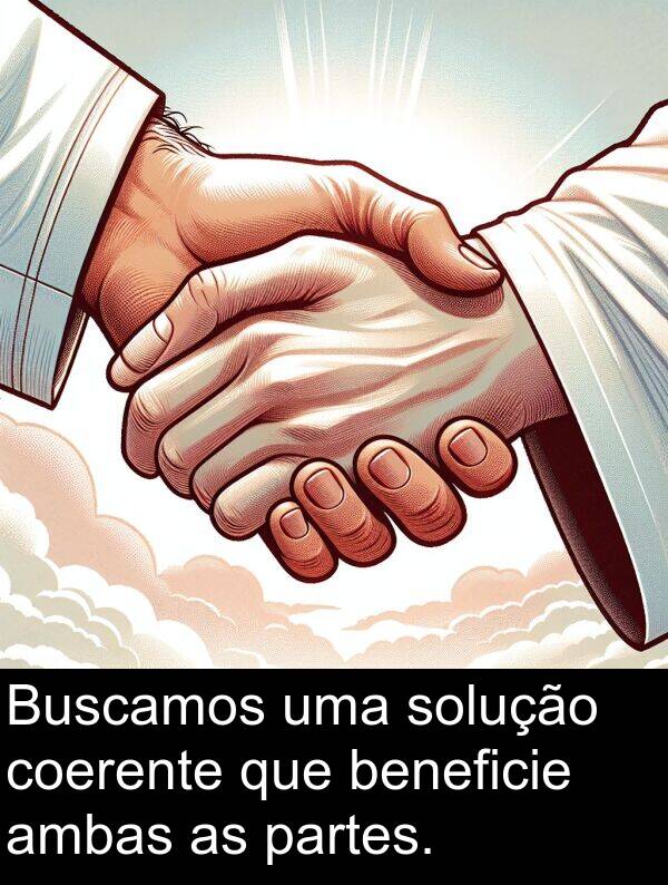 partes: Buscamos uma solução coerente que beneficie ambas as partes.