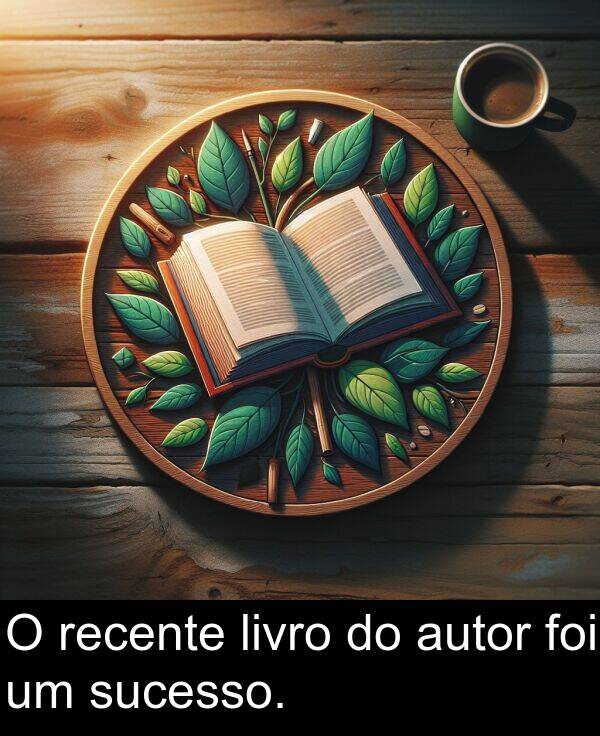 recente: O recente livro do autor foi um sucesso.