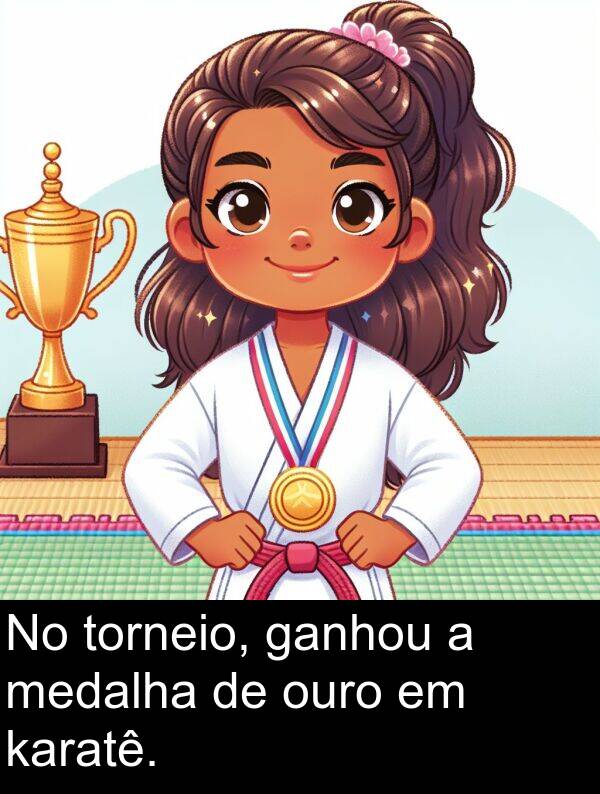 medalha: No torneio, ganhou a medalha de ouro em karatê.