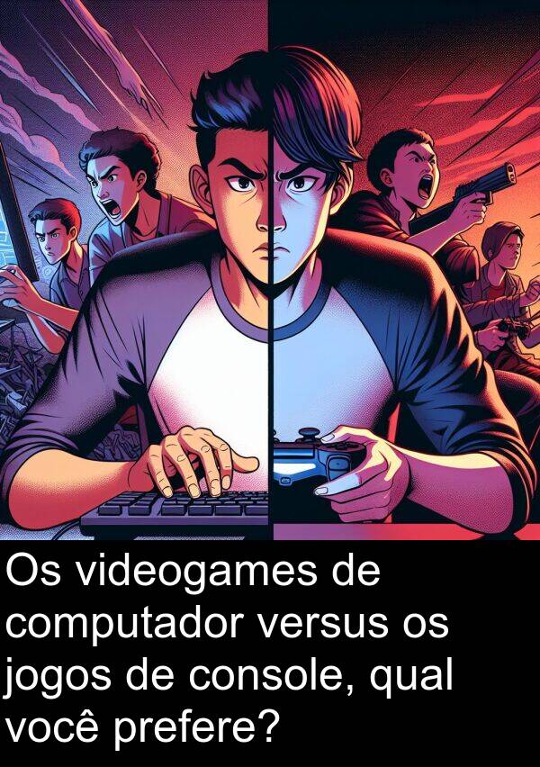 videogames: Os videogames de computador versus os jogos de console, qual você prefere?