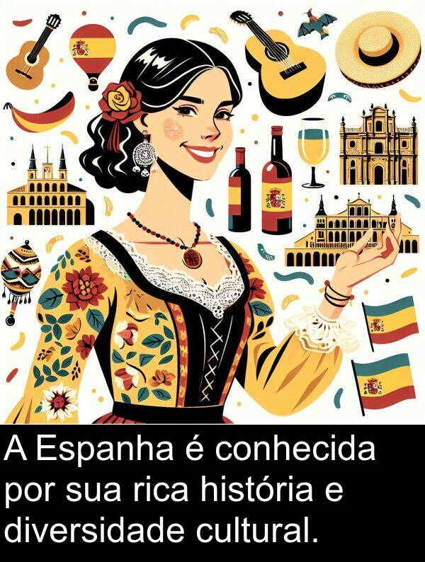 história: A Espanha é conhecida por sua rica história e diversidade cultural.