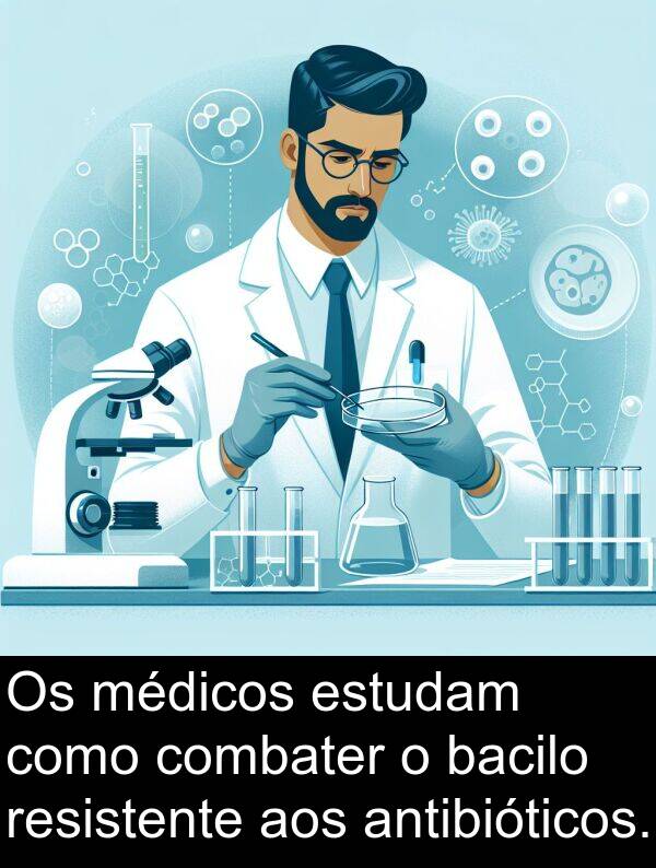 bacilo: Os médicos estudam como combater o bacilo resistente aos antibióticos.