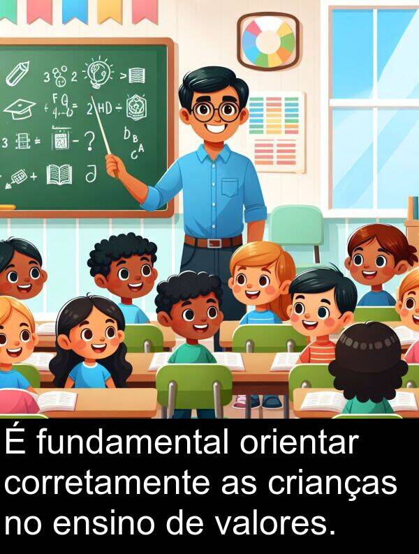 valores: É fundamental orientar corretamente as crianças no ensino de valores.