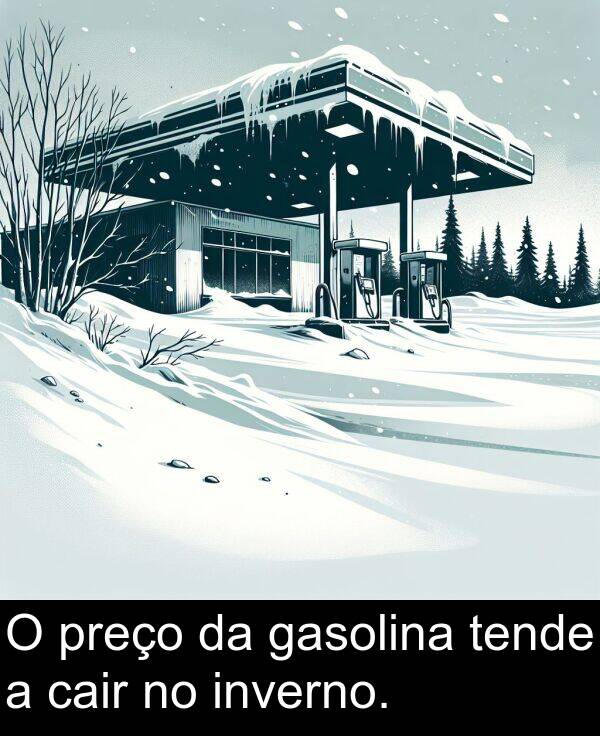 gasolina: O preço da gasolina tende a cair no inverno.