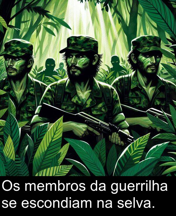 selva: Os membros da guerrilha se escondiam na selva.