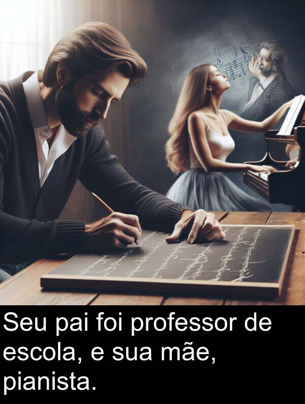 pai: Seu pai foi professor de escola, e sua mãe, pianista.