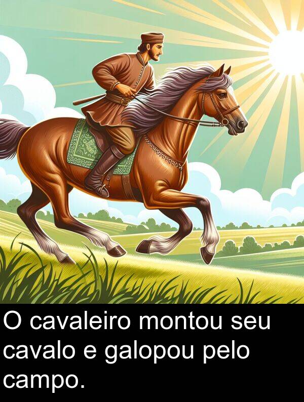 seu: O cavaleiro montou seu cavalo e galopou pelo campo.