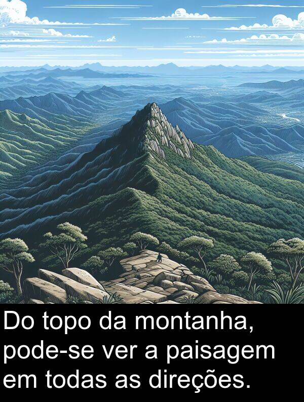 paisagem: Do topo da montanha, pode-se ver a paisagem em todas as direções.