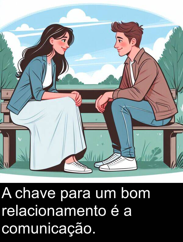 bom: A chave para um bom relacionamento é a comunicação.