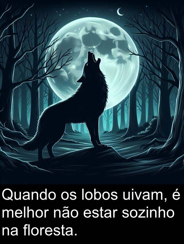 melhor: Quando os lobos uivam, é melhor não estar sozinho na floresta.