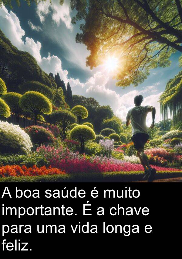 saúde: A boa saúde é muito importante. É a chave para uma vida longa e feliz.