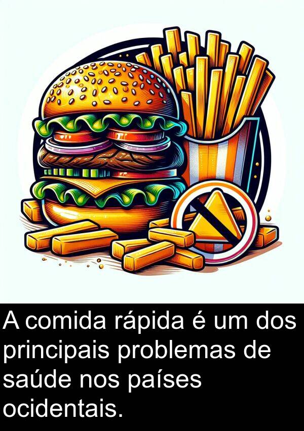 ocidentais: A comida rápida é um dos principais problemas de saúde nos países ocidentais.