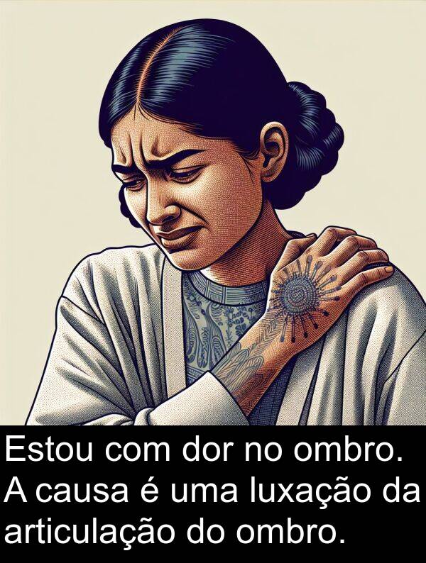 ombro: Estou com dor no ombro. A causa é uma luxação da articulação do ombro.