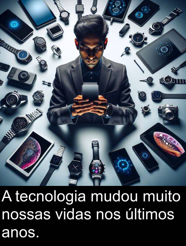 vidas: A tecnologia mudou muito nossas vidas nos últimos anos.