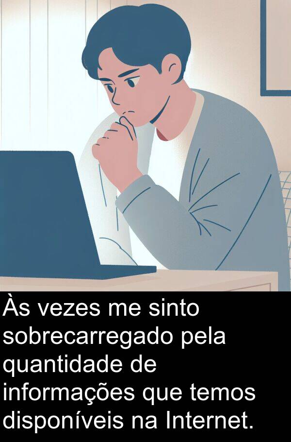 quantidade: Às vezes me sinto sobrecarregado pela quantidade de informações que temos disponíveis na Internet.