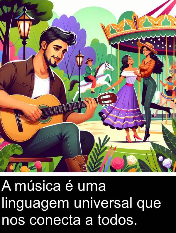 nos: A música é uma linguagem universal que nos conecta a todos.