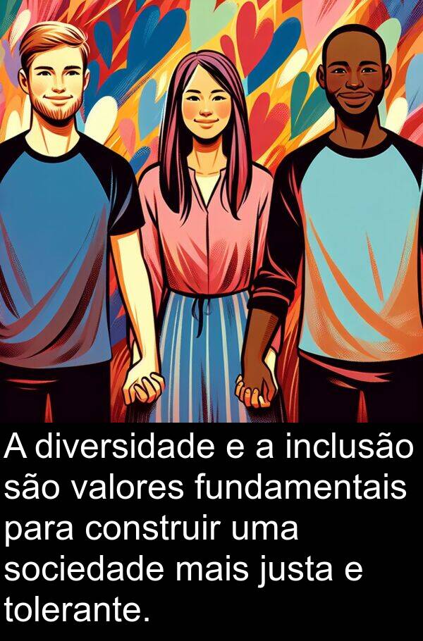 tolerante: A diversidade e a inclusão são valores fundamentais para construir uma sociedade mais justa e tolerante.