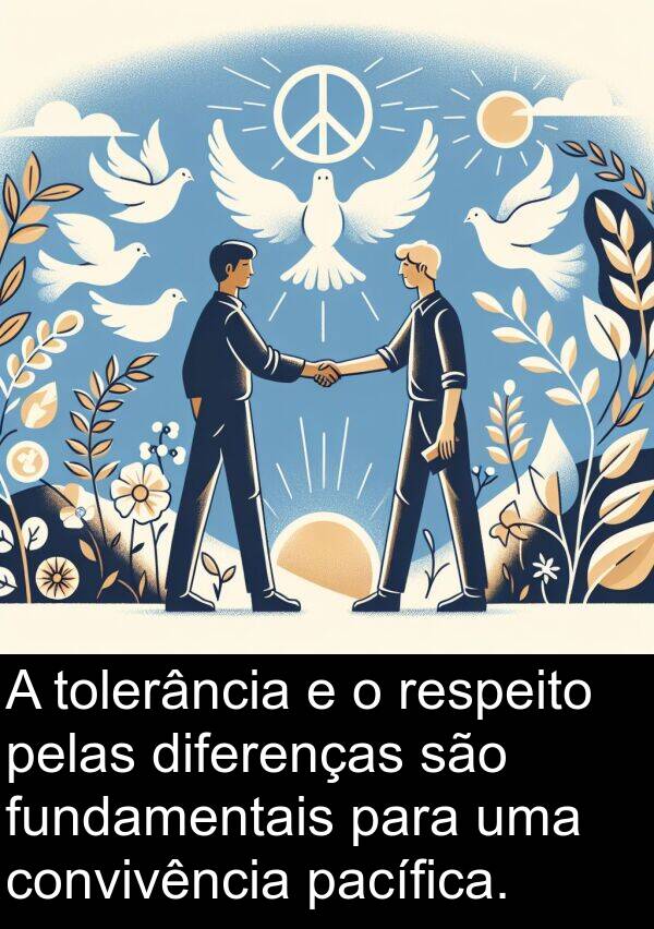 pacífica: A tolerância e o respeito pelas diferenças são fundamentais para uma convivência pacífica.