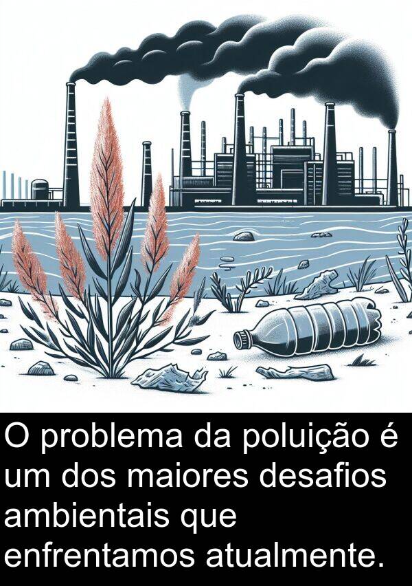 maiores: O problema da poluição é um dos maiores desafios ambientais que enfrentamos atualmente.