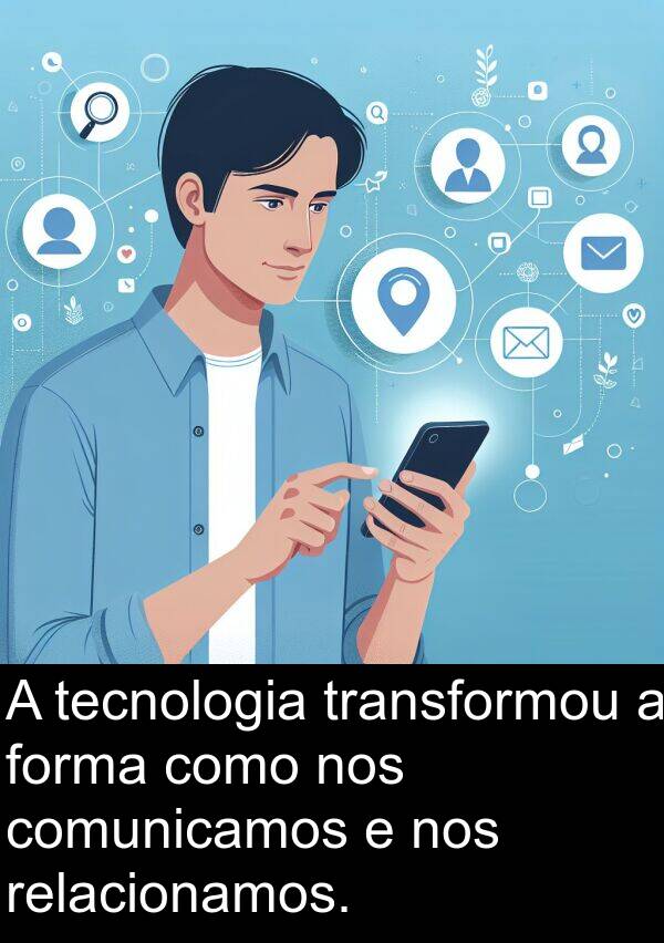 tecnologia: A tecnologia transformou a forma como nos comunicamos e nos relacionamos.