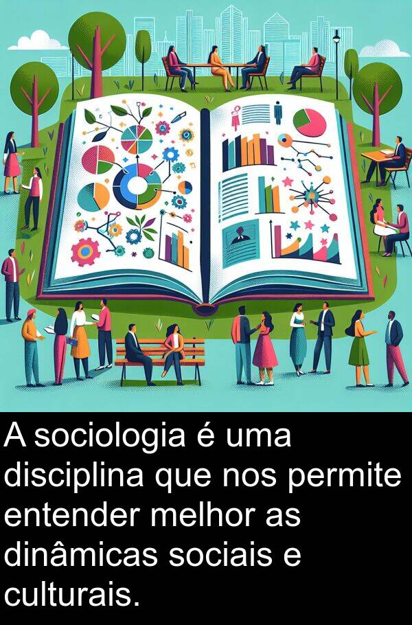 melhor: A sociologia é uma disciplina que nos permite entender melhor as dinâmicas sociais e culturais.