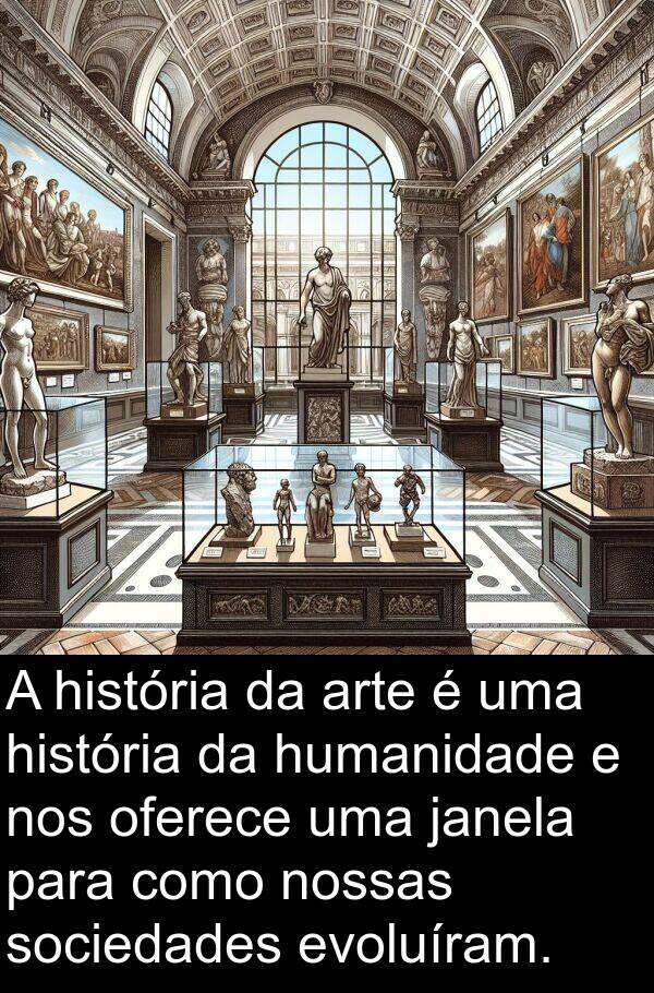 humanidade: A história da arte é uma história da humanidade e nos oferece uma janela para como nossas sociedades evoluíram.