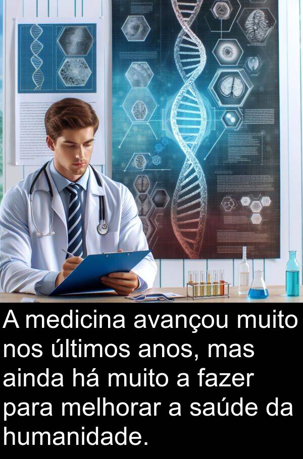 saúde: A medicina avançou muito nos últimos anos, mas ainda há muito a fazer para melhorar a saúde da humanidade.