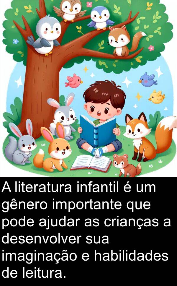 habilidades: A literatura infantil é um gênero importante que pode ajudar as crianças a desenvolver sua imaginação e habilidades de leitura.