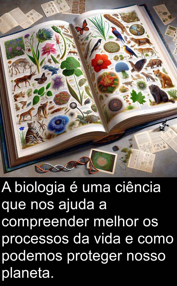 nosso: A biologia é uma ciência que nos ajuda a compreender melhor os processos da vida e como podemos proteger nosso planeta.