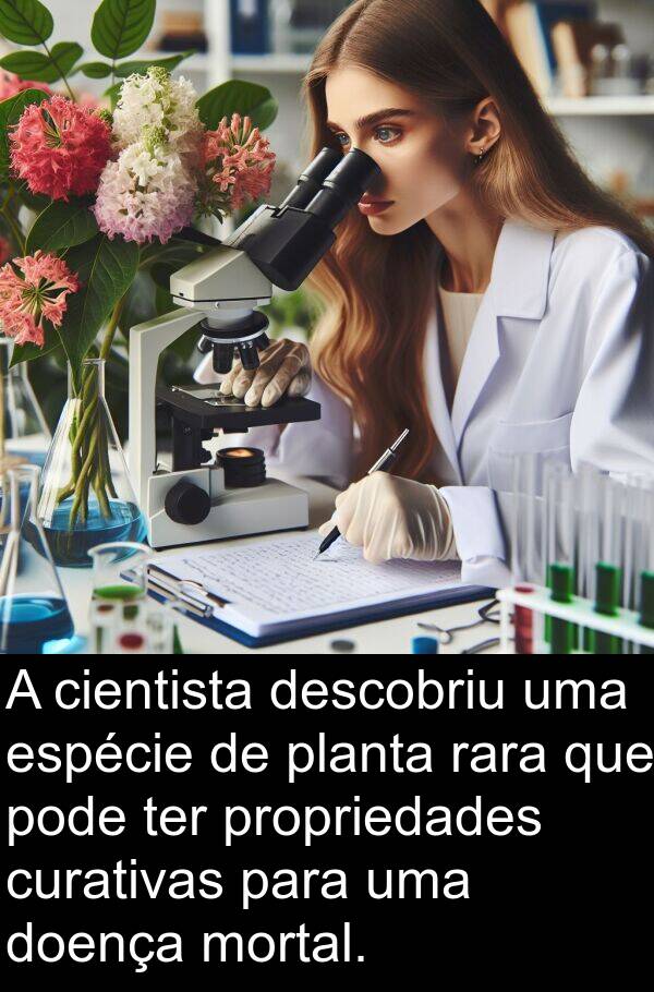 propriedades: A cientista descobriu uma espécie de planta rara que pode ter propriedades curativas para uma doença mortal.