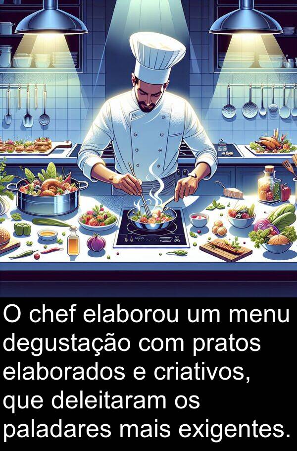 pratos: O chef elaborou um menu degustação com pratos elaborados e criativos, que deleitaram os paladares mais exigentes.