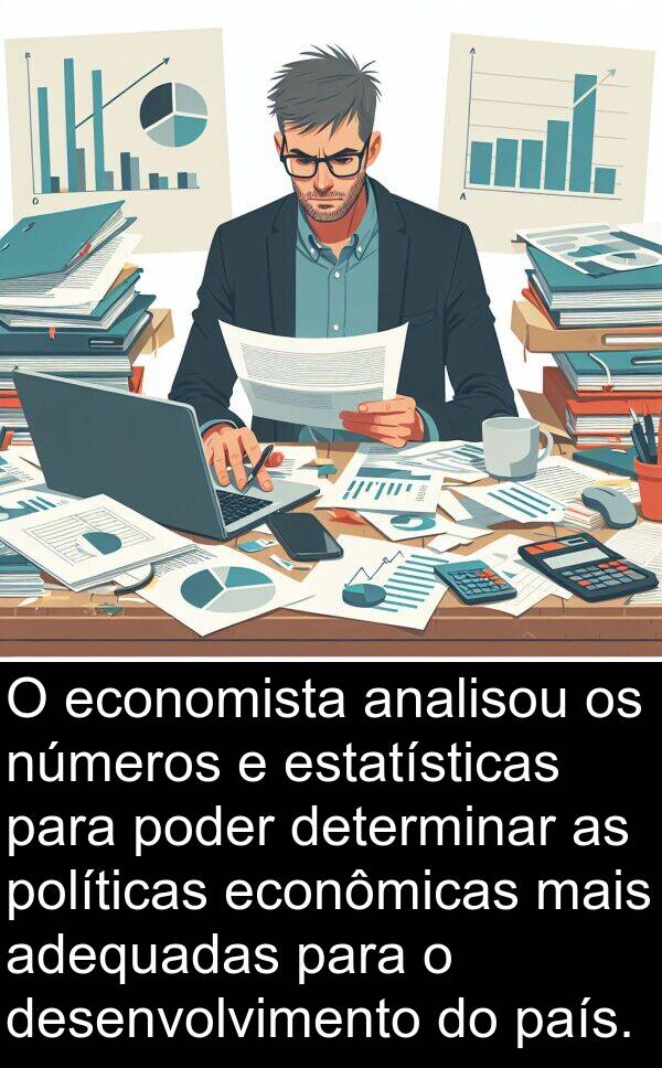 números: O economista analisou os números e estatísticas para poder determinar as políticas econômicas mais adequadas para o desenvolvimento do país.