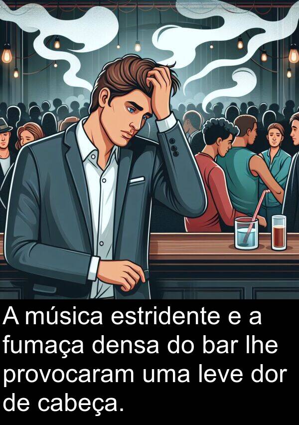 densa: A música estridente e a fumaça densa do bar lhe provocaram uma leve dor de cabeça.