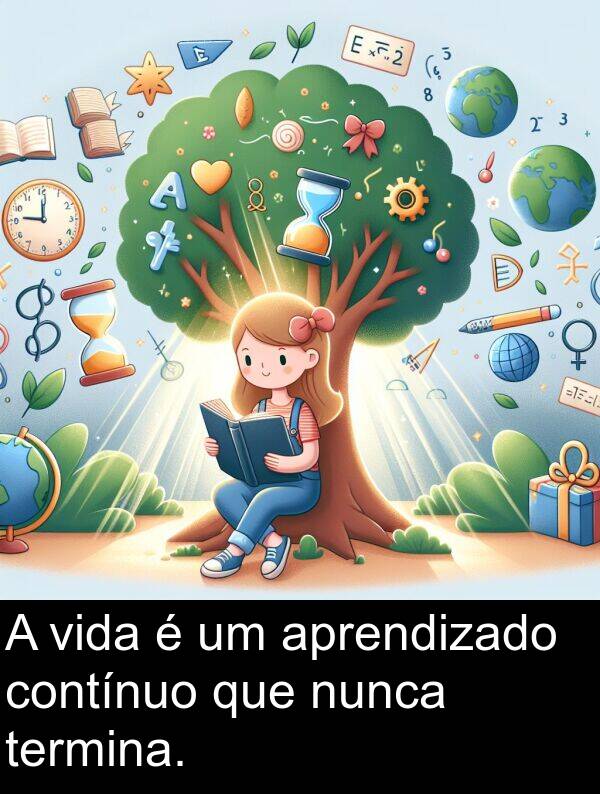 vida: A vida é um aprendizado contínuo que nunca termina.