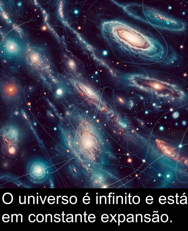 universo: O universo é infinito e está em constante expansão.